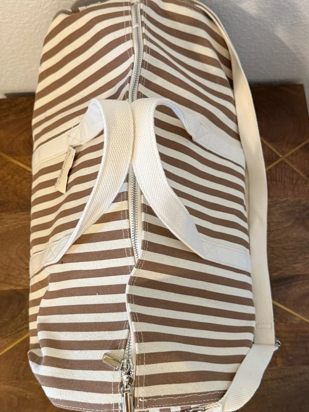 KULE The All Over Striped Duffle Bag